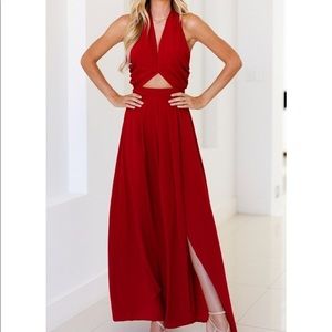 Mura boutique red maxi dress